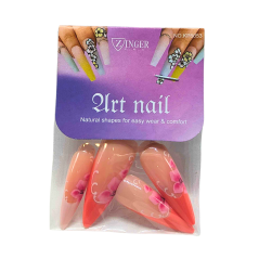 Paquet 10 faux ongles pink