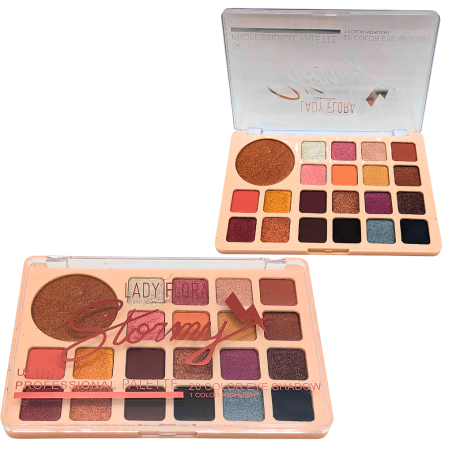 Palette fard style 20 couleurs lady flora