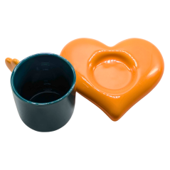 Ensemble Tasse + Soucoupe Love Vert