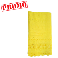 Voile brodé 5 yards jaune poussin