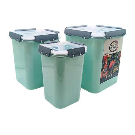 Bocal 3pcs en plastique vert Mente