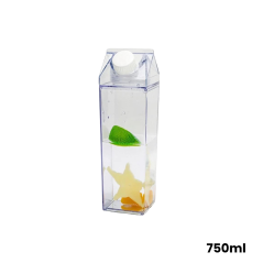 Bouteille transparente incassable de luxe 750ml