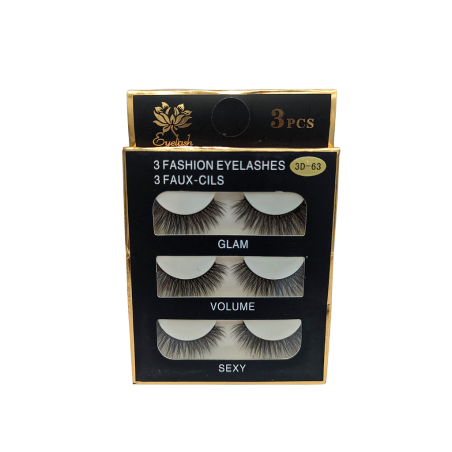 Faux cils 3D Eye Lash 3 pièces