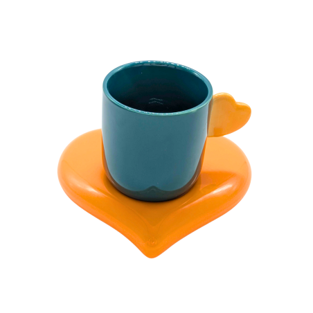 Ensemble Tasse + Soucoupe Love Vert