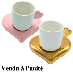 Ensemble Tasse + Soucoupe Love Blanc