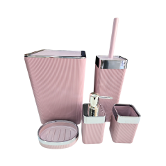 Accessoires de toilette 5 pièces Rose