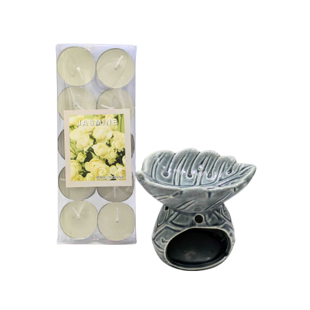 Ande diffuseur Gris + 10 bougies parfumées Jasmine