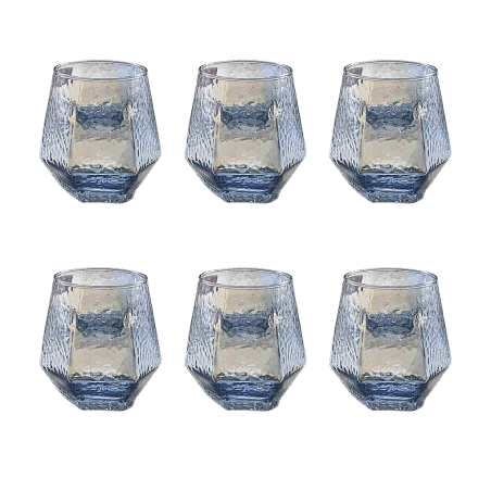 Pack de 6 Verres Bleu DELI GLASSWARE  310 ml