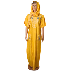 Robe + foulard Coumba Jaune  XL