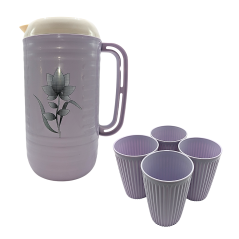 Glaciere + 4 tasses  mauve