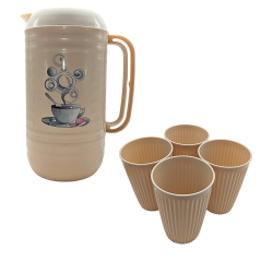 Glaciere + 4 tasses  beige