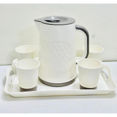 Ensemble Carafe +4 Tasses +plateau en mélanie