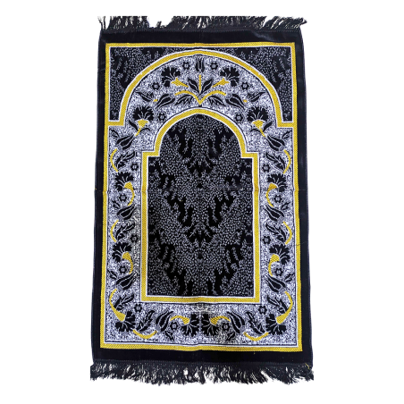 Tapis de Prière - Velours - Noir Seydina N°1