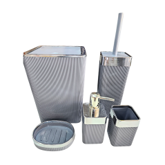 Accessoires de toilette 5 pièces Gris