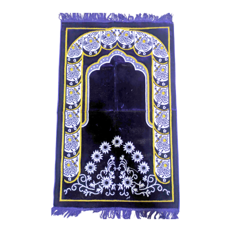 Tapis de Prière - Velours - Bleu Seydina N°4