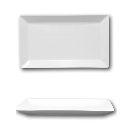 Plateau en porcelaine rectangle Ornéla