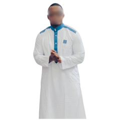 Djellaba Abdoul Razack  bleu blanc T60