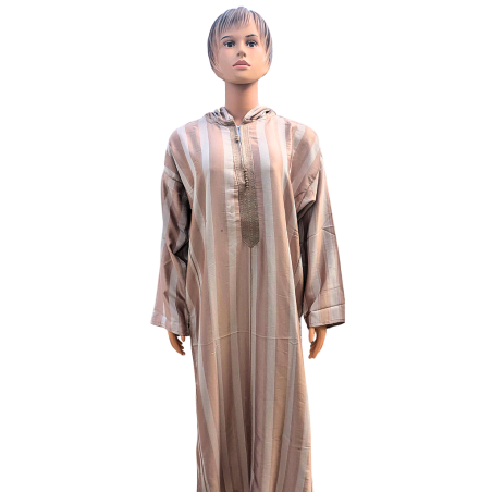 Djellaba avec capuchon Maoudo beige L