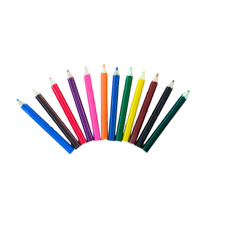 Paquet de 12 mini crayons couleurs