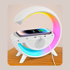 Lampe de Chevet intelligent Multi-Color Wireless Charging Speaker