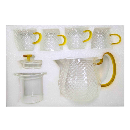 Ensemble Théière plus 4 tasses en verre n°1