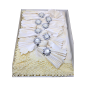 Ensemble nappe de table + 8 Torchons Beige de Luxe