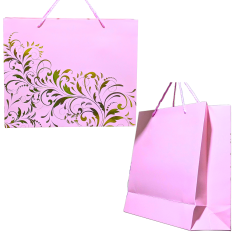 Sac d'Emballage pour Cadeau Rose  MM