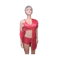 Lingerie en soie Rouge bordeaux