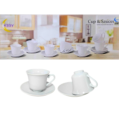 Ensemble de 6 tasses et sous tasses Cup Saucer