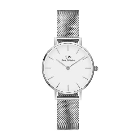 Montre Daniel Wellington Grande argent fond blanc