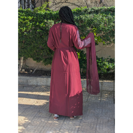 Djellaba Rouge bordeaux Alima Taille ( 56/58 )