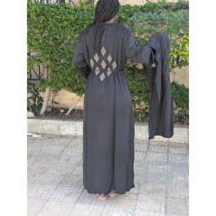 Djellaba Noir Fatima Taille ( 56/58 )