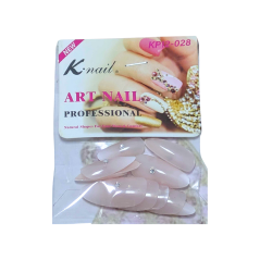 Ongles Knail 12 pcs beige blanc