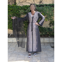 Djellaba Noir Alima Taille ( 56/58 )