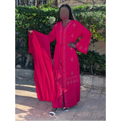 Djellaba Rouge bordeaux Fatima Taille ( 56/58 )