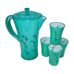 Carafe et 4 gobelet ciré 3