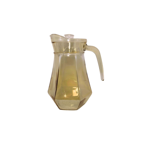 Ensemble Carafe + 6Tasses en verre RED CHERRY dorée 2