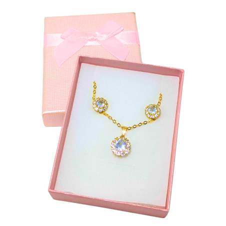 Ensemble chaine+boucle d'oreille Maya 1