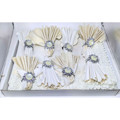 Ensemble nappe de table + 8 Torchons de Luxe Aicha