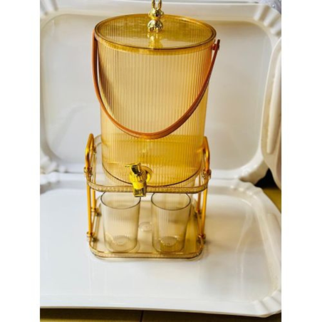 Fontaine royal + 4 Tasses Dorée 5,5L