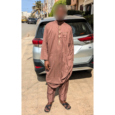 Djellaba Abdoul Razack marronT56