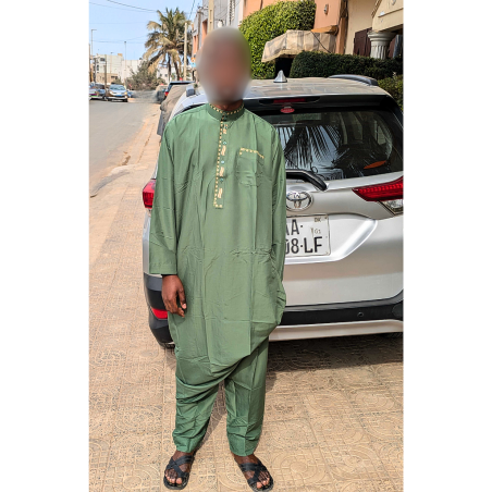 Djellaba Abdoul Razack vert T62