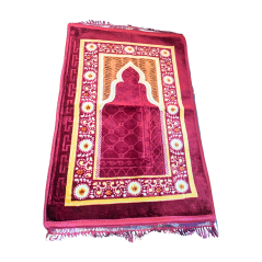 Tapis de Prière Bilal en Velours GM - Rouge