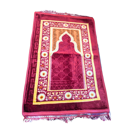 Tapis de Prière Bilal en Velours GM - Rouge
