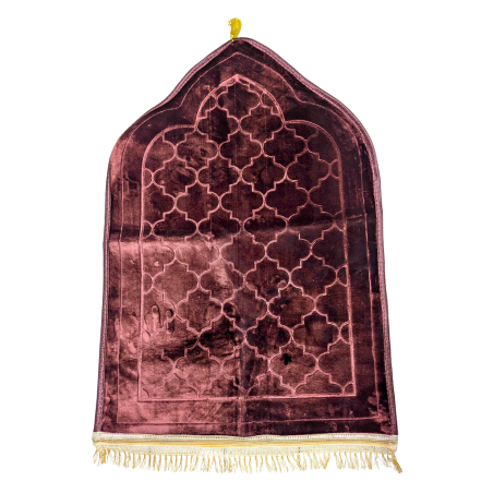 Tapis de Prière Seydina en Velours GM - Marron