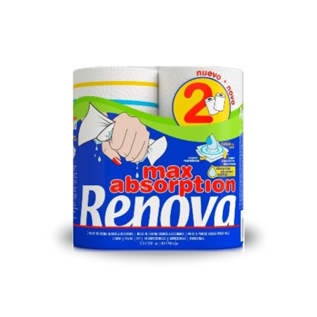 Essuie-tout Renova Maxi Absorption 2 plis x2