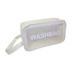 Trousse de toilette transparente blanc
