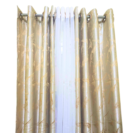 Rideau Brocard 3 pièces beige N°7