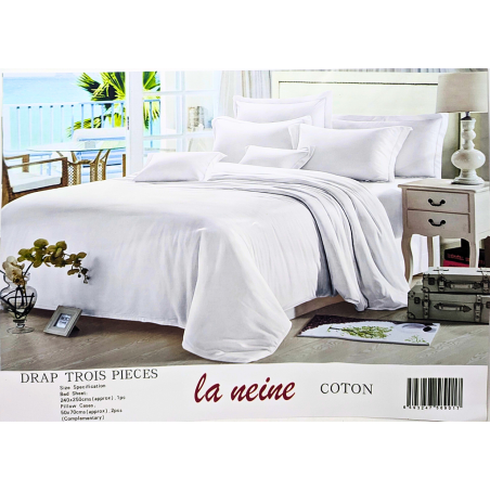 Drap blanc 3 pièces La neine