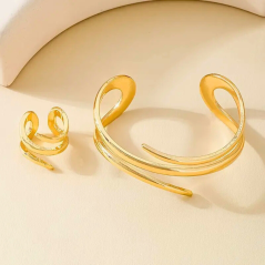 Ensemble de bijoux en acier Inoxydable Doré - Eliane